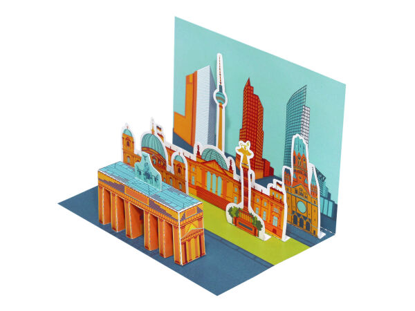 Cartes postales de bricolage du diorama de Berlin, ville-musée importante