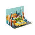 Tarjetas postales de dioramas de Nueva York, importante ciudad de museos