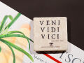 imán de nevera de mármol Veni Vidi Vici