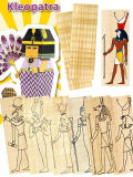 Lesezeichen basteln 6+2 Set ägyptische Götter,...