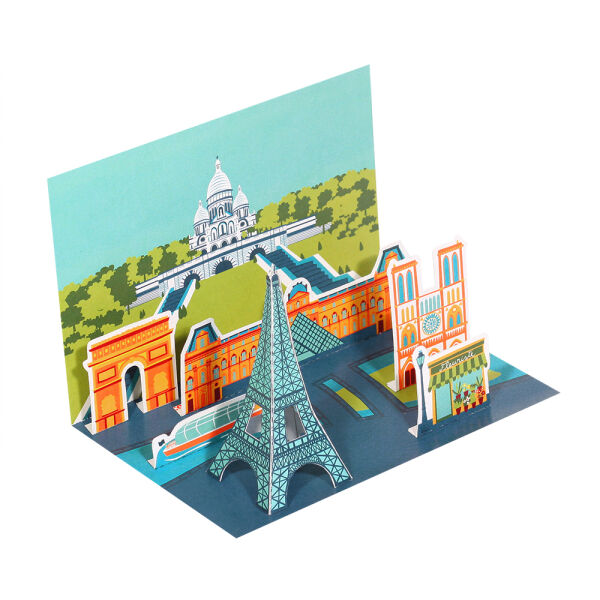 Paris diorama craft postcards, important museum city
