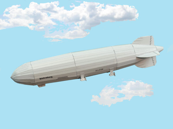 Handicraft templates Zeppelin airship Hindenburg,...