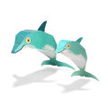 Delfines grandes juguetes de papel animales marinos