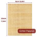 Papyrus Blatt 20x15cm geschnitten, ägyptischer...