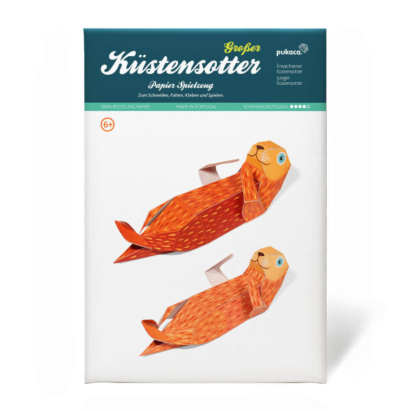Otter Family Large Paper Toy Sea Animals