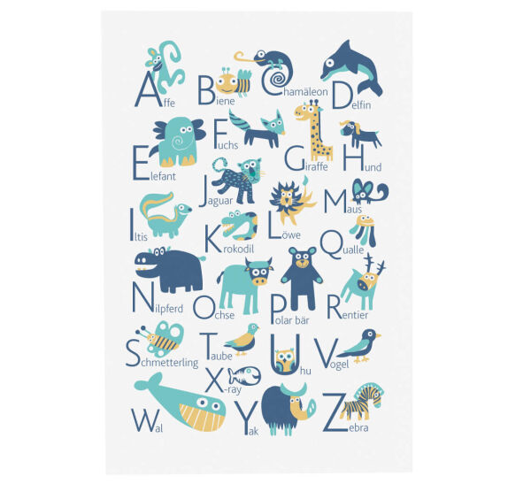 Poster Alphabet Tiere
