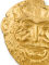 Relieve Máscara de Agamenón, color dorado, 15x15cm, Líder de los griegos en la guerra de Troya