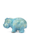 Statuette hippo - hippo with papyrus, faience, 5cm,...