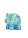Statuette hippo - hippo with papyrus, faience, 5cm, Egyptian lucky charm