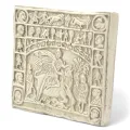 Relief Mithras Kultbild, römisch-persischer Mysteriengott der Soldaten, Wandbild Replik 10x10cm