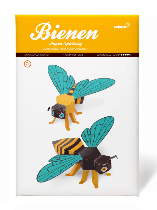 Insekten Honigbienen Maxi, DIY Bastelbogen für Papiermodelle, Kartonmodellbau, Papercraft | 100% Recyclingpapier