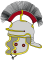Coloring Templates Romans Legionary Helmet, 20x15cm Coloring Image On Real Papyrus