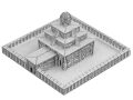 Bastel-Bogen Buddhistischer Tempel, Bastelvorlage zum...