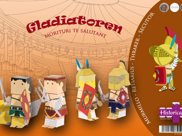 Cardboard model making roman gladiators Morituri te salutant, handicraft set, historicals
