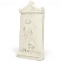 Relief Asklepios Aeskulap im Tempel, griechisch-römischer Gott der Heilkunst, Wandrelief Replik 31x16cm