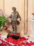Statue Lar, bronze, 17cm, roman tutelary god for families and houses, places