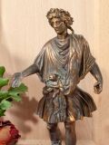 Statue Lar, couleur bronze, 17cm, dieu protecteur romain...