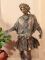 Statue Lar, bronze color, 17cm, Roman god of protection for families and houses, places
