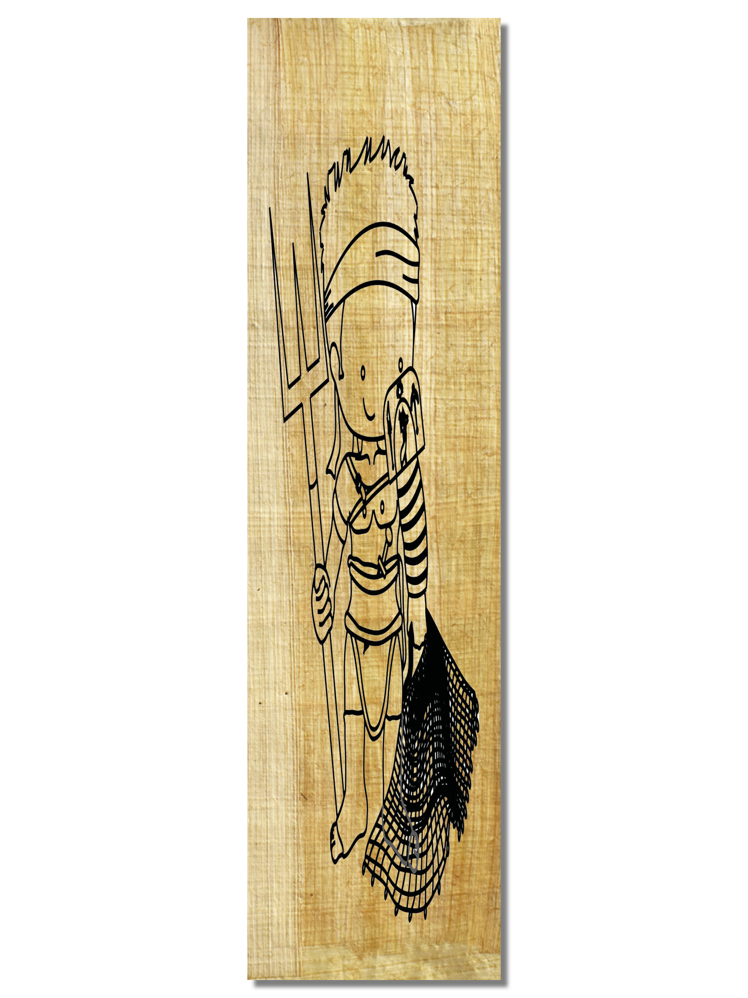 Roman Bookmark Gladiator Retiarius Genuine Papyrus DIY - Ancient His