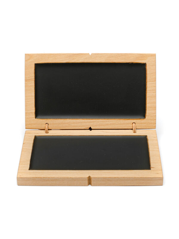 Wax tablet 14x9cm, diptych BRIT PROV, black double writing tablet with roman government seal