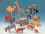Writer sheet, animals for Noahs Ark 12 pieces, cardboard model making, paper model, papercraft, DIY paper crafting