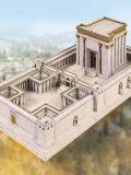 Hoja de escribano, templo en Jerusalén, fabricación de modelos de cartón