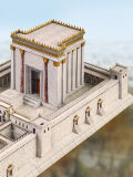 Hoja de escribano, templo en Jerusalén, fabricación de modelos de cartón