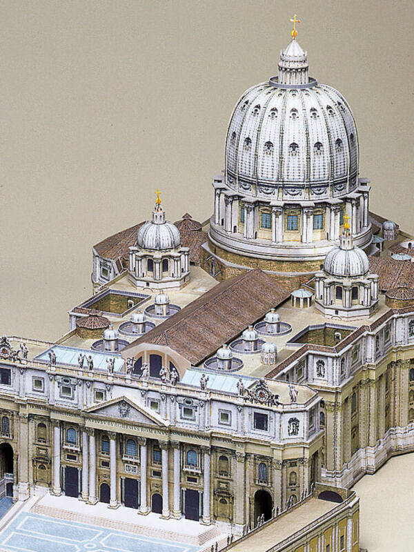 Peters Basilica in Rome Card Model Schreiber-Bogen St 