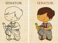 Coloring pages Roman Senator, 20x15cm coloring picture on...