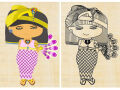 Coloring pages Egypt Queen Cleopatra, 15x10cm coloring...