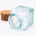 Square glass bottle with cork 30ml - EcoGreen Glass