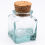 Square glass bottle with cork 30ml - EcoGreen Glass