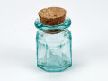 Octagonal glass bottle with cork 38ml - EcoGreen Glass