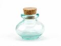 Glass bottle round with cork 90ml - EcoGreen Glass