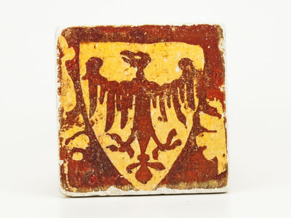 Emblema del águila medieval de la montaña de cristal - mármol 10x10cm