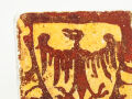 Glass coaster medieval eagle emblem - marble 10x10cm