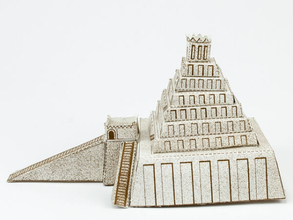 Arco de artesanía Torre de Babel, la torre babilónica,...