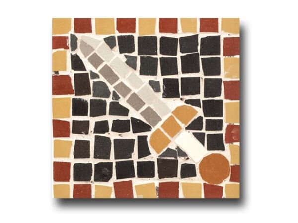 Mosaic set of 3, Rome Gladius mosaic tile painting, painting pattern