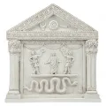 Relief Lararium Haus der Vettier, Pompeji-Hauskult mit Lares und Genius, Wandrelief Replik 30x28cm