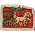 Relieve Carro Viajero con Caballo y Carro,...