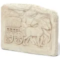 Relieve Carro Viajero con Caballo y Carro, Decoración Romana Antigua para Pared