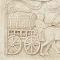 Relieve Carro Viajero con Caballo y Carro, Decoración Romana Antigua para Pared