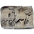 Relieve Carro Viajero con Caballo y Carro, Decoración Romana Antigua para Pared