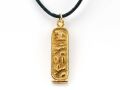 Hieroglyphic pendant Cleopatra 24ct gold plated