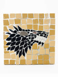 Plantilla de pintura de mosaico pintura de mosaico lobo...