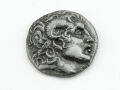 la réplica de la moneda griega antigua de Alejandro Magno