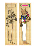 Bookmark tinker Egypt Goddess Bastet, 19x5cm papyrus...