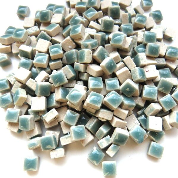 Mosaikfliesen mini mintgrün, Mosaik glasiert, 5x5x3mm, ca. 250 Stk.,Phtalo Green