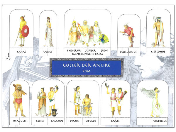 Handicraft postcard gods of the ancient world - Rome