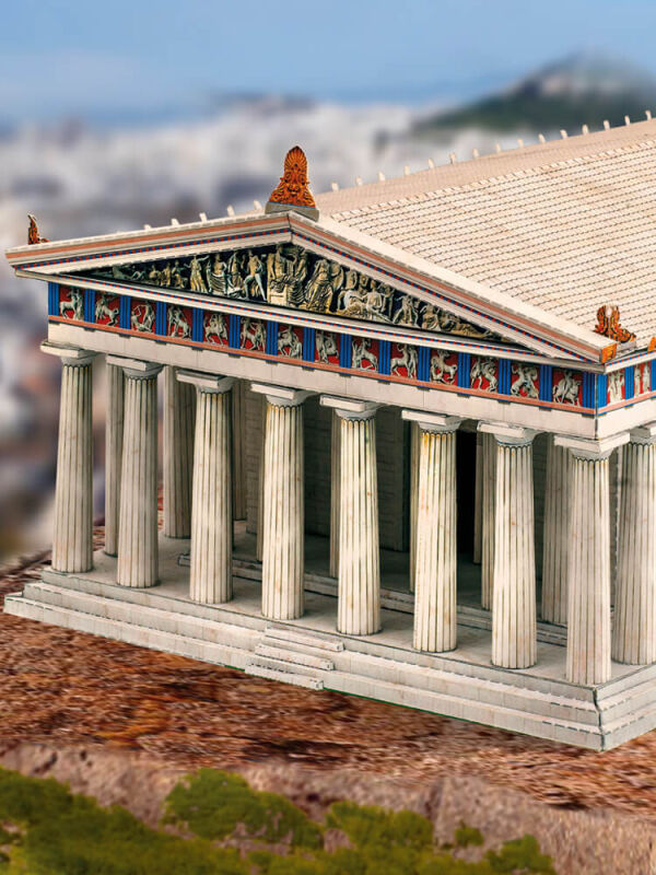 hoja de Schreiber, Partenón Atenas, fabricación de modelos de cartón